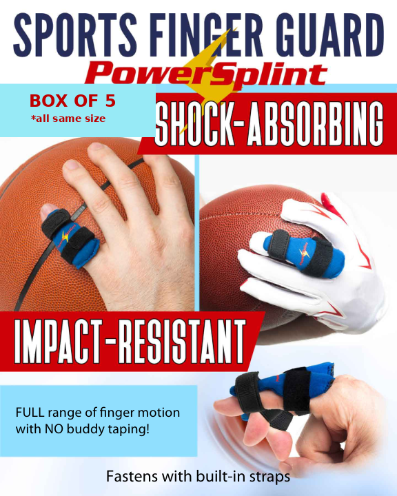 PowerSplint PRO Finger Guard for Athletes (Choose 2-pack or Box of 5)